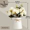 Single Ceramic Vase with Artificial Flowers 4 pcs